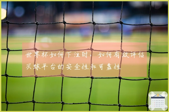 世界杯如何下注时，如何有效评估买球平台的安全性和可靠性